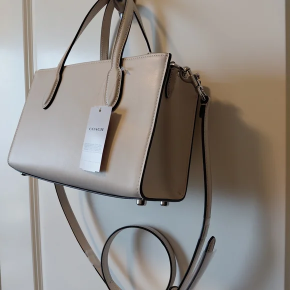 NWT Coach Cream Leather Handbag - Picture 4 of 8